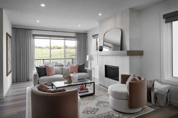 Columbia by Brookfield - Show Home in Calgary SW - Living Room